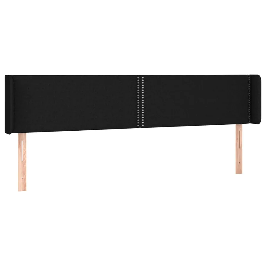 Tête de lit à LED Noir 183x16x78/88 cm Tissu - 3