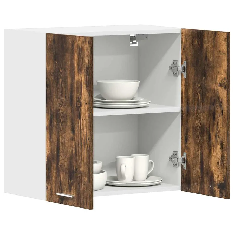 Armoire suspendue "Lyon" Chêne fumé 60 x 31 x 60 cm Bois d'ingénierie - 4