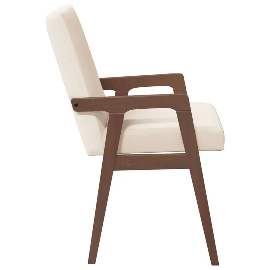 Chaises de salle à manger avec coussins (2 pcs) bois massif marron caoutchouc - 6