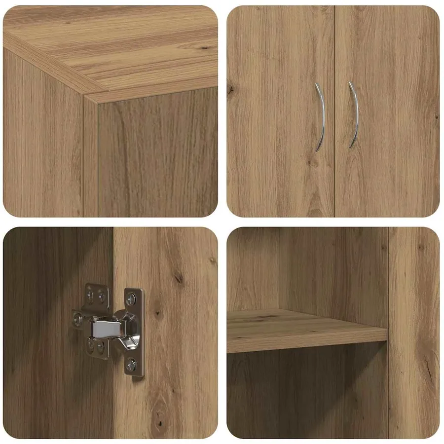 Cabinet de Bureau Chêne artisanal 70 x 32 x 77.5 cm - 9