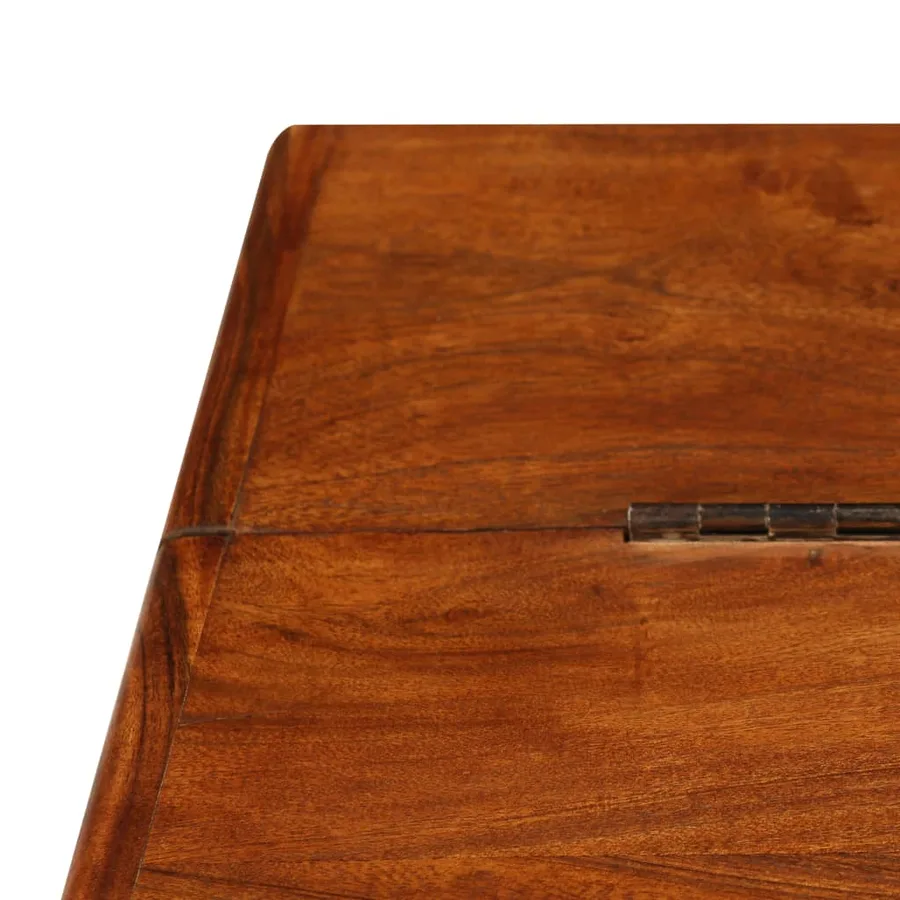 Table basse Bois d'acacia solide avec finition miel 110x55x35cm - 6