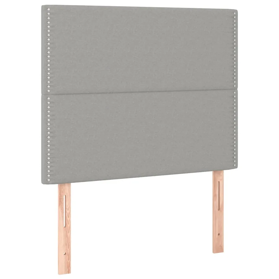 Sommier à lattes de lit avec matelas et LED Gris clair 90x190cm - 7