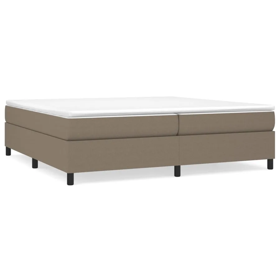 Sommier à lattes de lit avec matelas Taupe 200x200 cm Tissu - 2