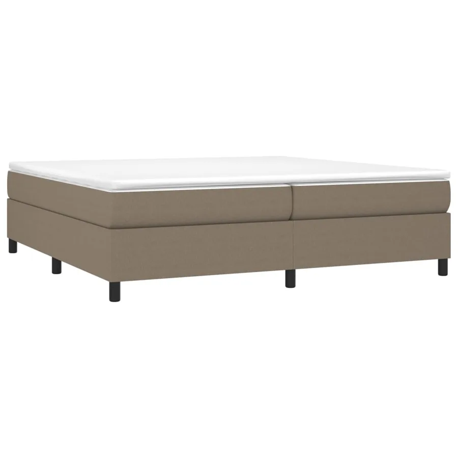 Sommier à lattes de lit avec matelas Taupe 200x200 cm Tissu - 3