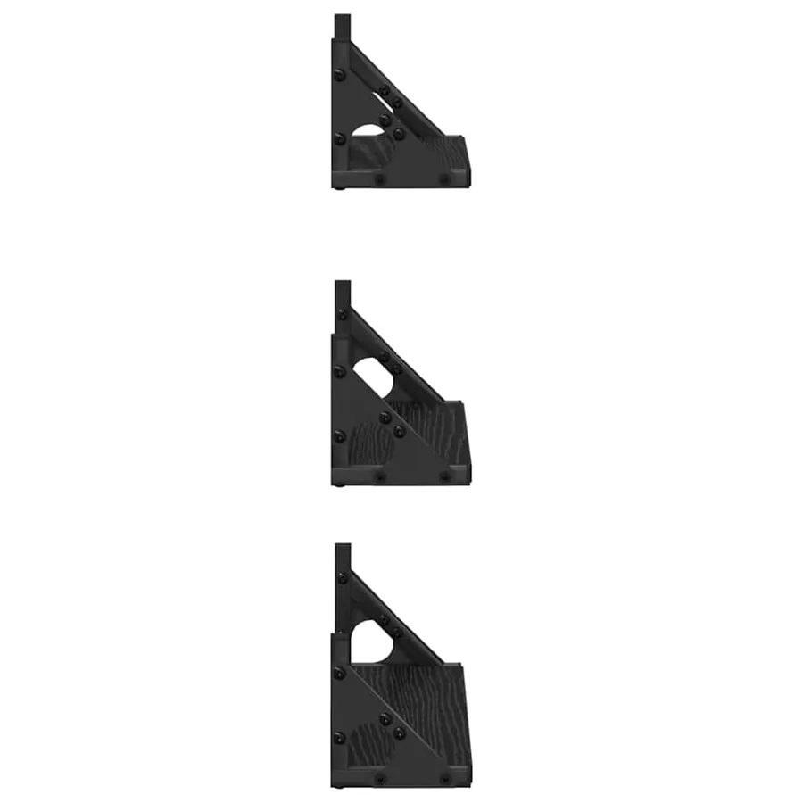Étagère Murale Montage mural avec stockage 3 pcs Chêne noir - 6