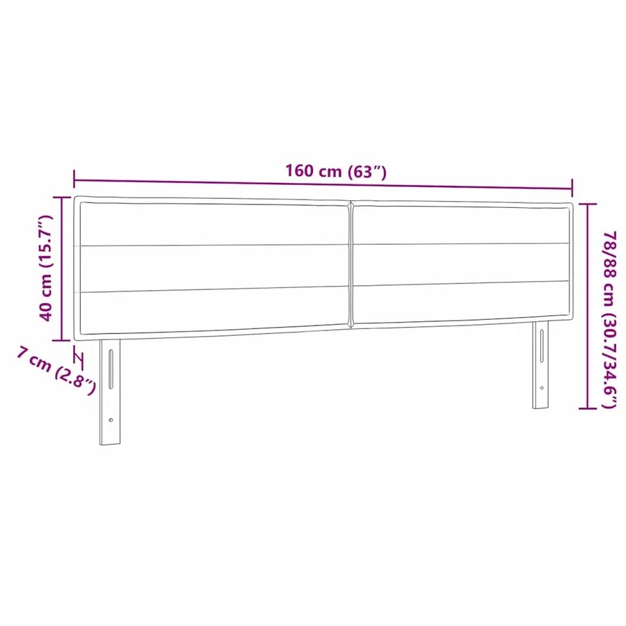 Tête de lit Bleu 160 cm tissu - 8
