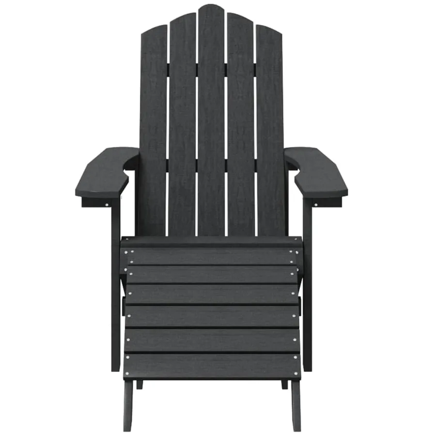 Chaises de jardin Adirondack repose-pied table PEHD Anthracite - 4