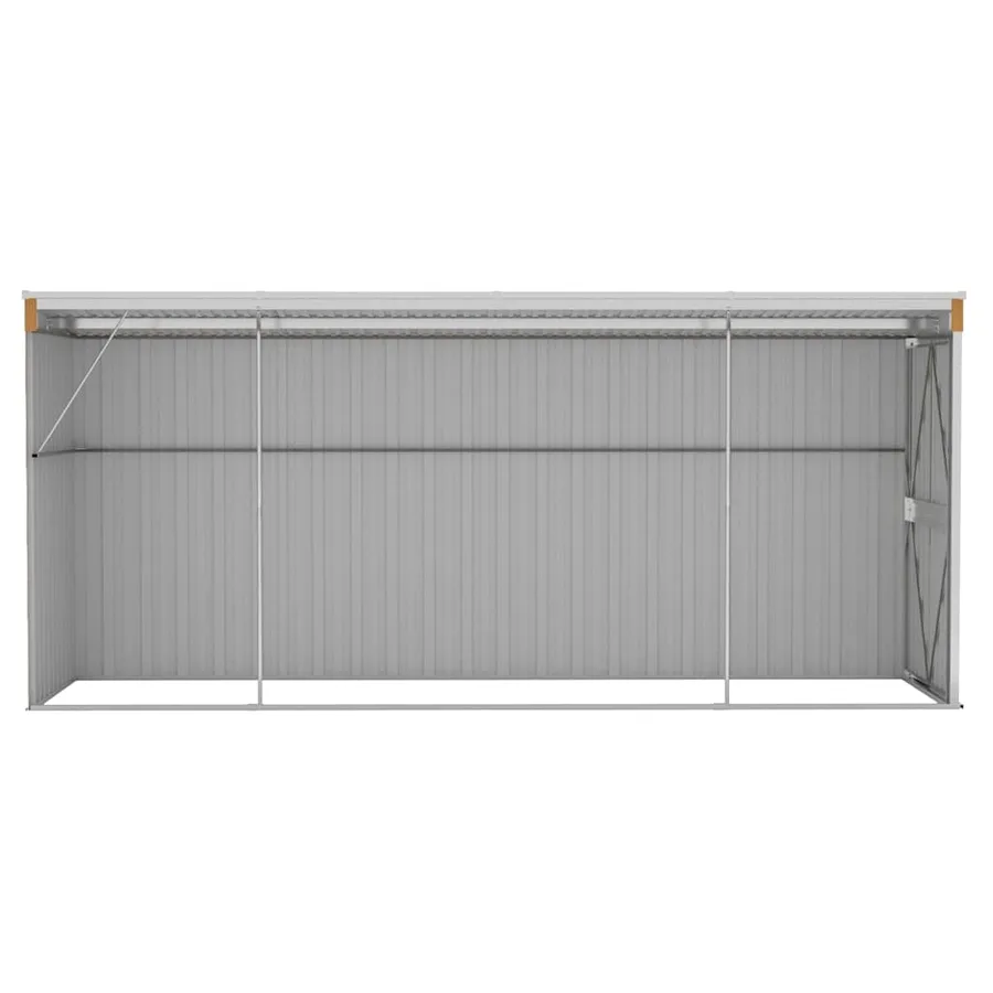 Abri de jardin mural marron 118 x 382 x 178 cm Acier galvanisé - 5