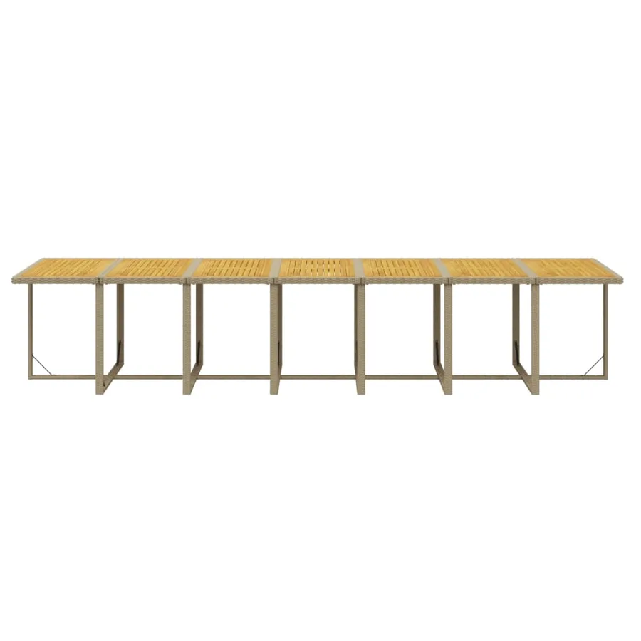 Ensemble à manger de jardin coussins 19pcs Beige Résine tressée - 8