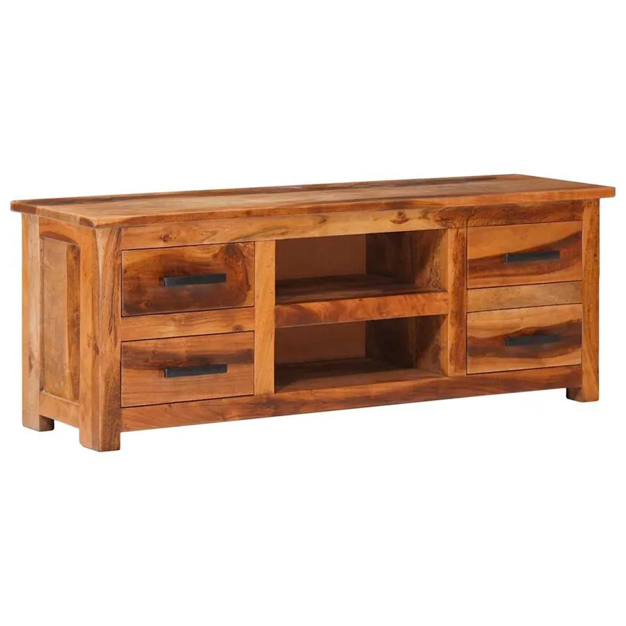 Meuble TV 110x30x40 cm Bois solide - 11