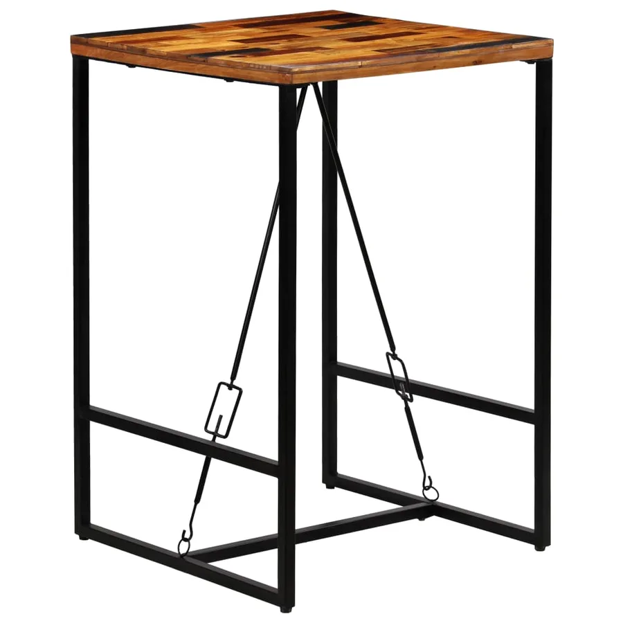 Table de bar Bois de récupération massif 70x70x106 cm - 11