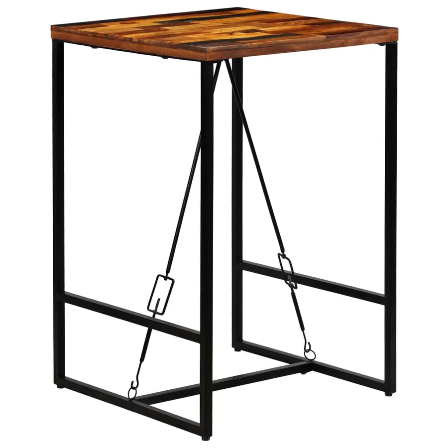 Table de bar Bois de récupération massif 70x70x106 cm - 12