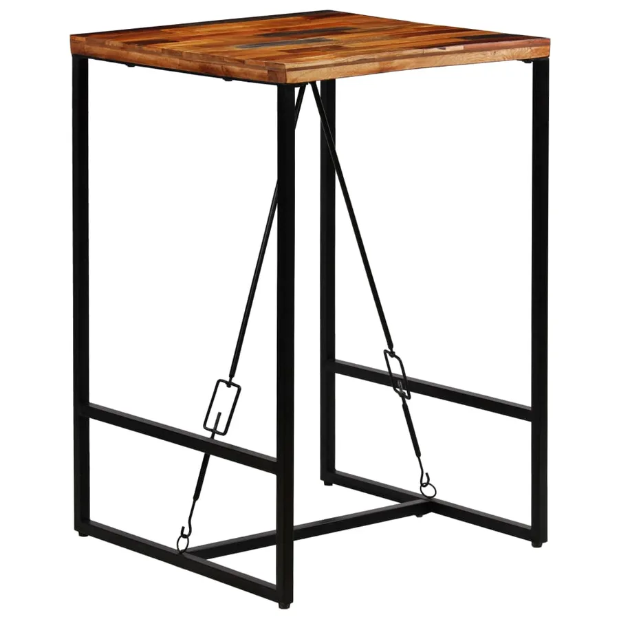 Table de bar Bois de récupération massif 70x70x106 cm - 9