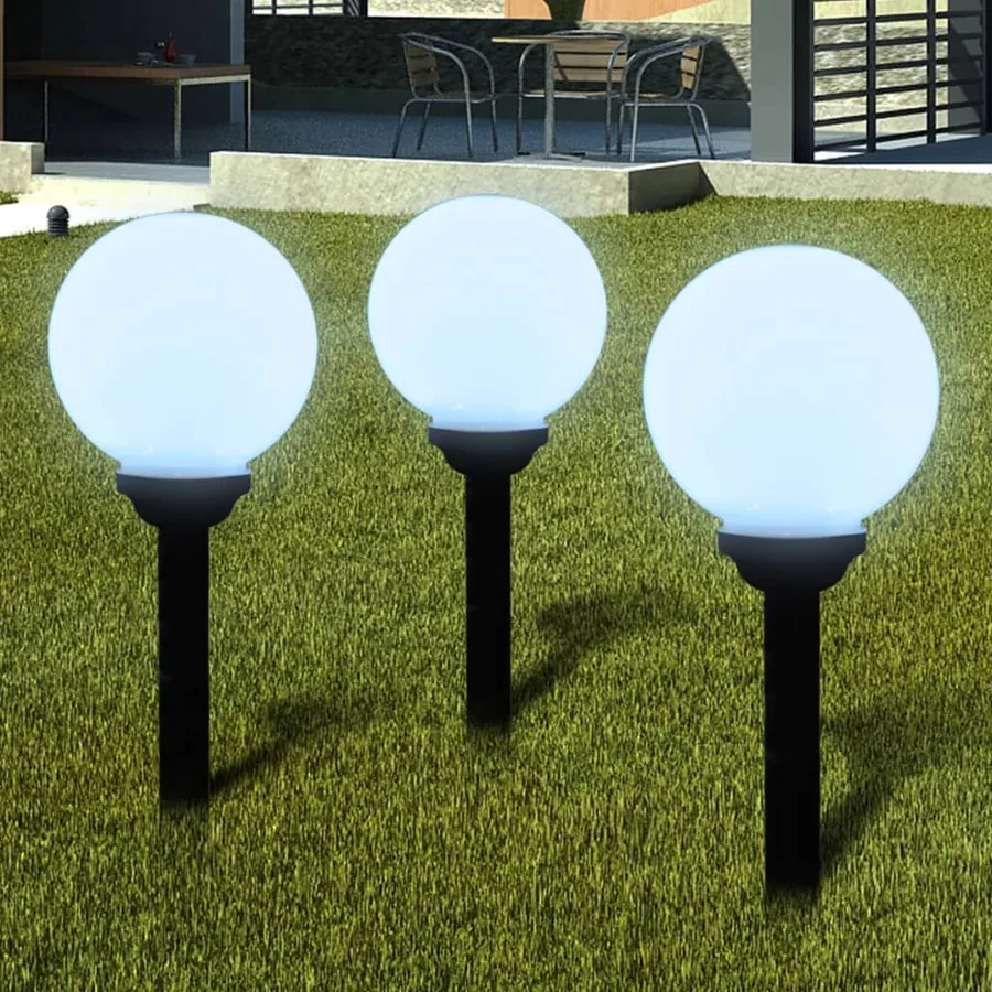6 pcs Lampes d'allée d'extérieur à LED 20 cm et piquet au sol - 3