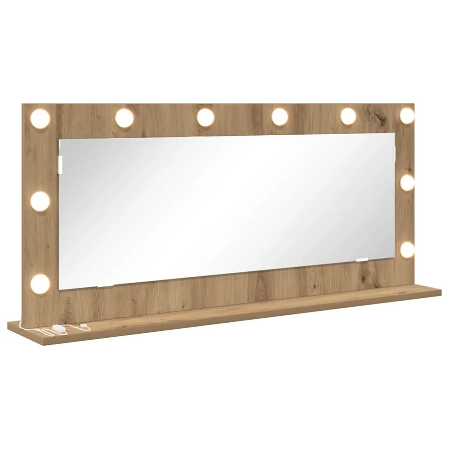 Miroir de vanité Chêne artisanal 100 x 45 x 18 cm Rectangulaire - 2