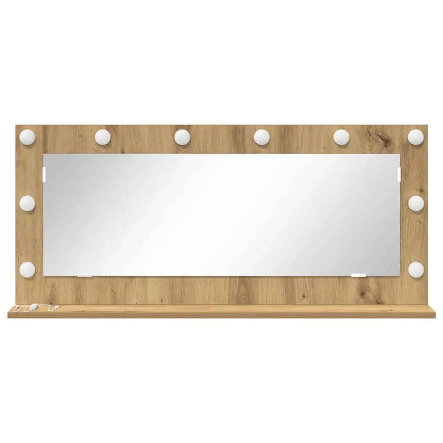 Miroir de vanité Chêne artisanal 100 x 45 x 18 cm Rectangulaire - 4
