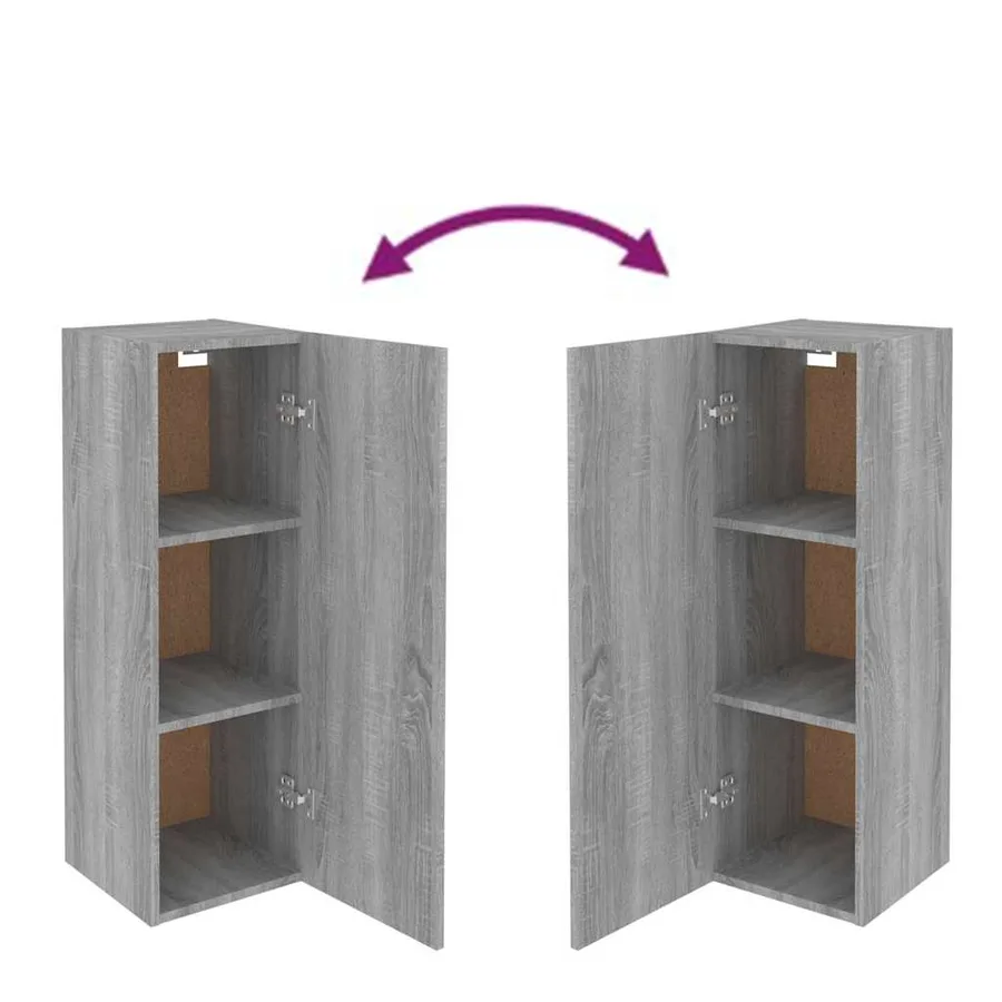 Meubles TV 2 pcs Sonoma gris 30,5x30x90 cm Bois d'ingénierie - 10