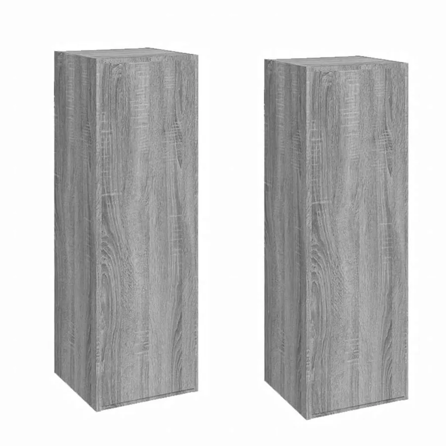 Meubles TV 2 pcs Sonoma gris 30,5x30x90 cm Bois d'ingénierie - 2