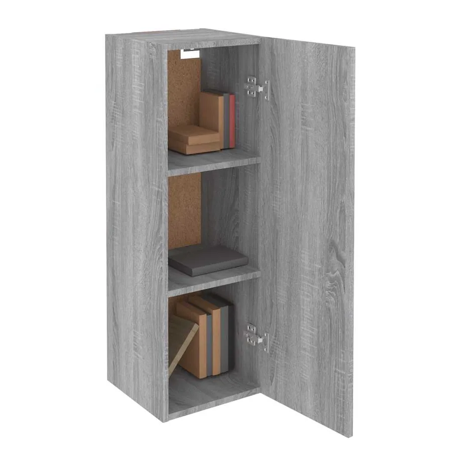 Meubles TV 2 pcs Sonoma gris 30,5x30x90 cm Bois d'ingénierie - 4