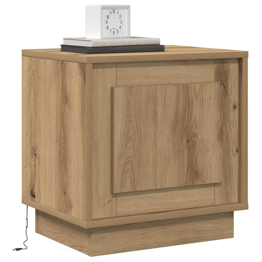 Cabinet de chevet 2 pc Chêne artisanal 44 x 34,5 x 45 cm - 3