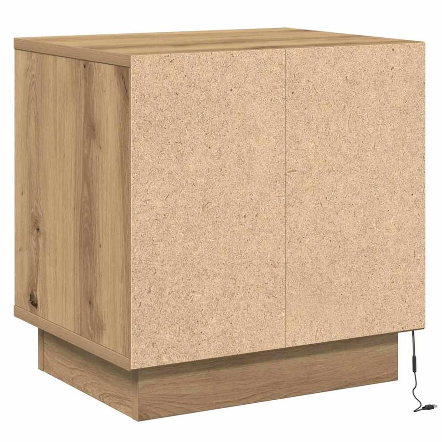 Cabinet de chevet 2 pc Chêne artisanal 44 x 34,5 x 45 cm - 8