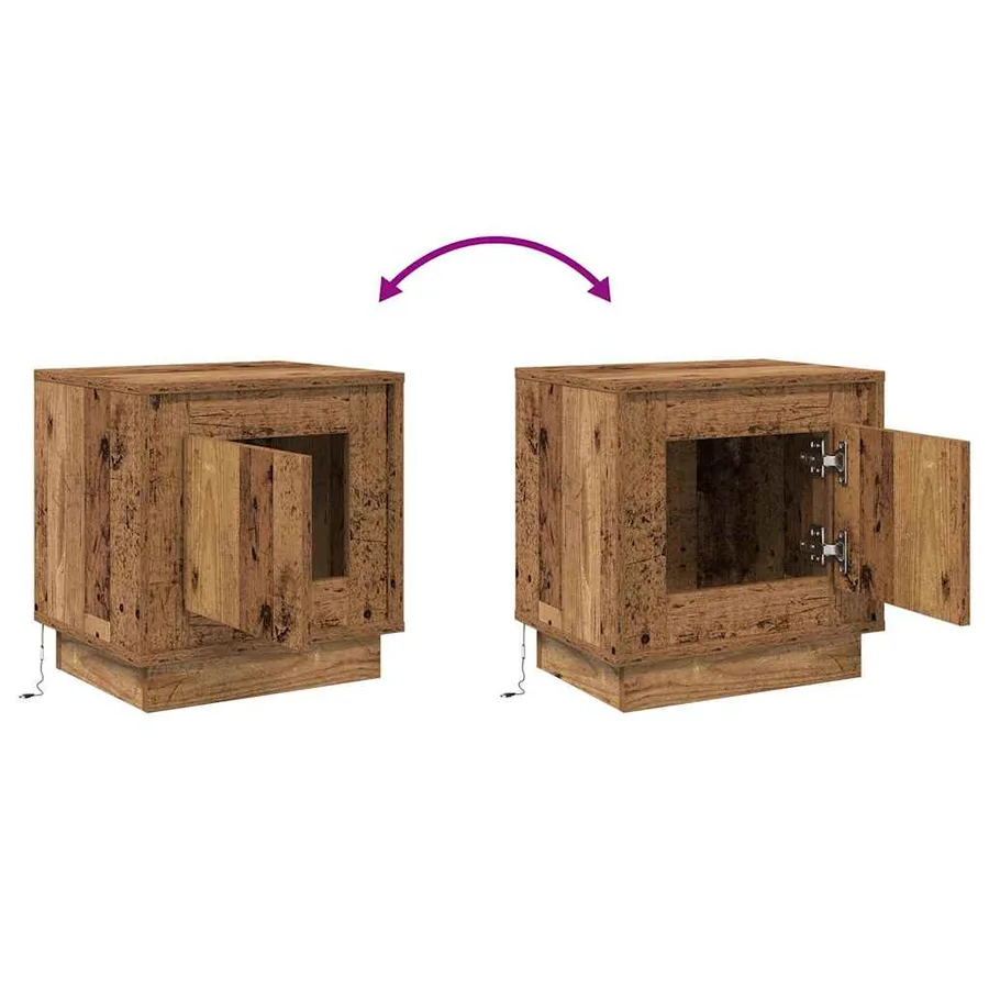 Cabinet de chevet 2 pcs Bois ancien 44 x 34,5 x 45 cm - 14