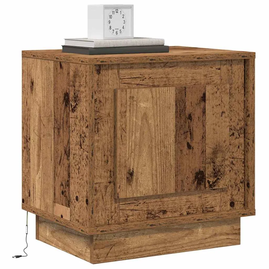 Cabinet de chevet 2 pcs Bois ancien 44 x 34,5 x 45 cm - 3