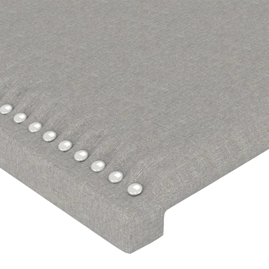 Tête de lit à LED Gris clair 183x16x78/88 cm Tissu - 5