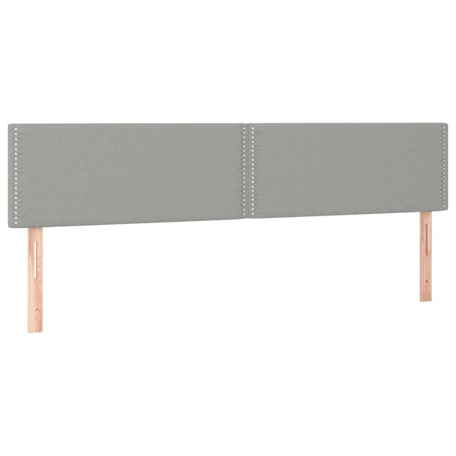 Tête de lit à LED Gris clair 180x5x78/88 cm Tissu - 4
