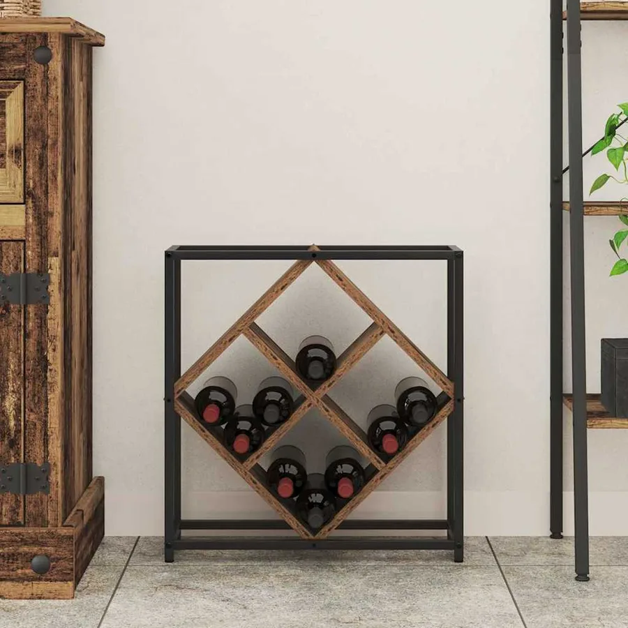 Étagère à vin Bois ancien 51 x 18 x 52,5 cm Bois d'ingénierie - 4