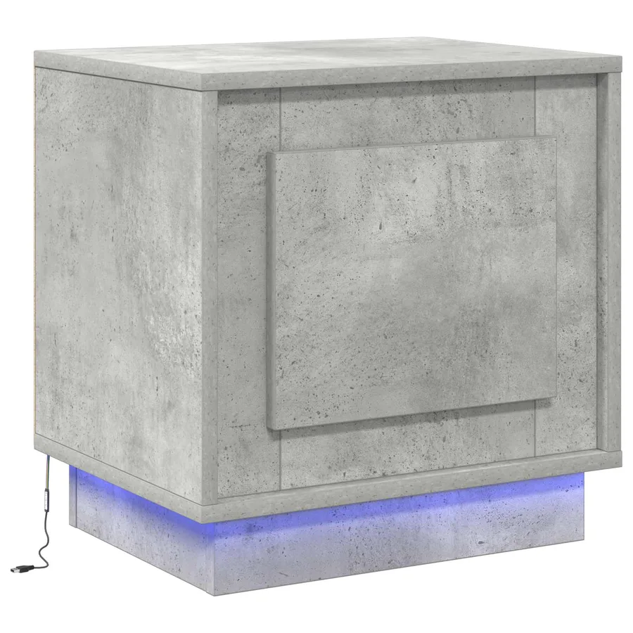 Cabinet de chevet Gris béton 44 x 34,5 x 45 cm - 2