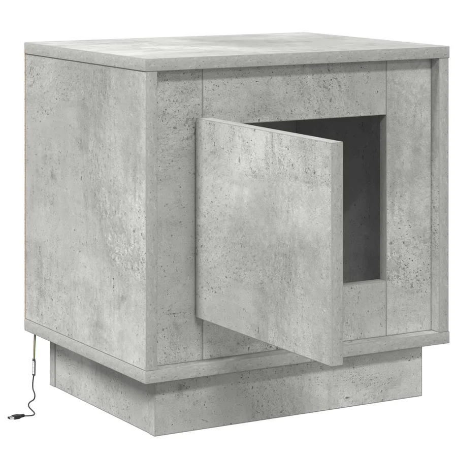 Cabinet de chevet Gris béton 44 x 34,5 x 45 cm - 5