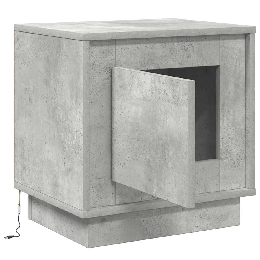 Cabinet de chevet Gris béton 44 x 34,5 x 45 cm - 6