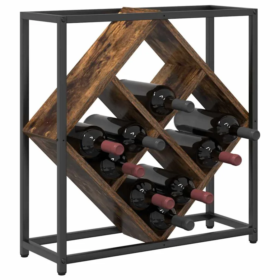 Étagère à vin Chêne fumé 51 x 18 x 52,5 cm Bois d'ingénierie - 3