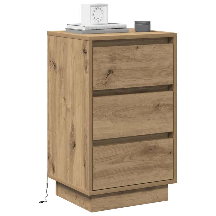 Cabinet de chevet Chêne artisanal 39 x 34,5 x 65 cm - 3