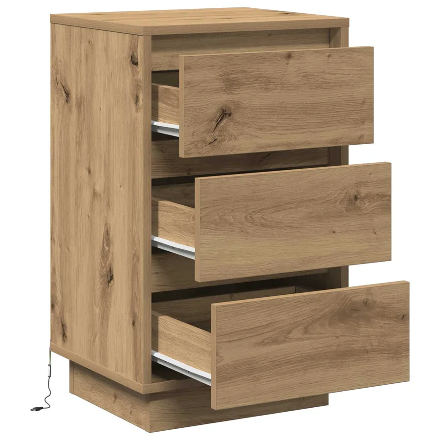 Cabinet de chevet Chêne artisanal 39 x 34,5 x 65 cm - 5
