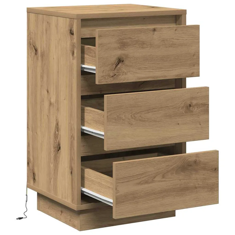 Cabinet de chevet Chêne artisanal 39 x 34,5 x 65 cm - 6