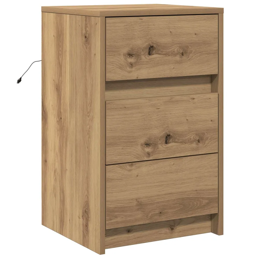Cabinet de chevet Chêne artisanal 38 x 34 x 61 cm - 2