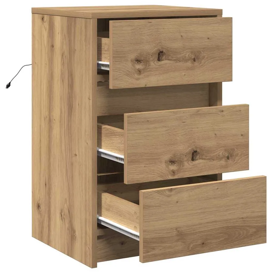 Cabinet de chevet Chêne artisanal 38 x 34 x 61 cm - 6