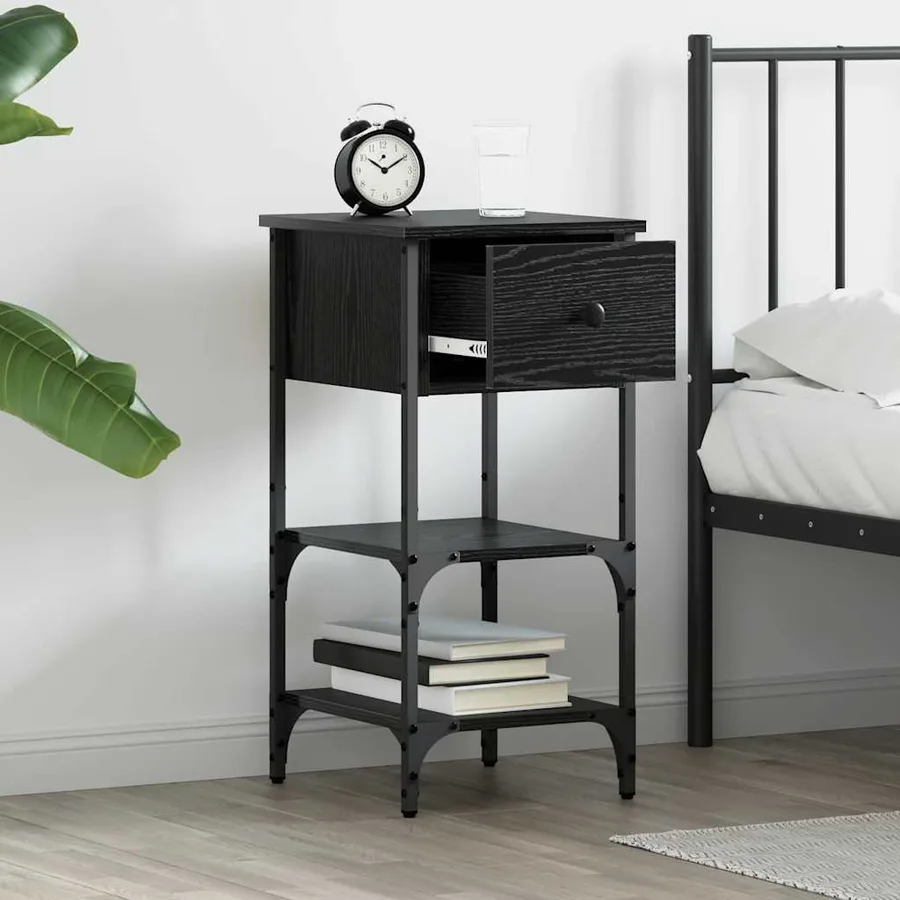 Cabinet de chevet 2 pcs Chêne noir 33,5 x 36 x 70 cm - 4