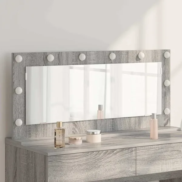 Miroir de vanité Rectangulaire Gris Sonoma 100 x 45 x 18 cm