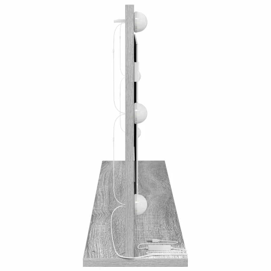 Miroir de vanité Rectangulaire Gris Sonoma 100 x 45 x 18 cm - 5