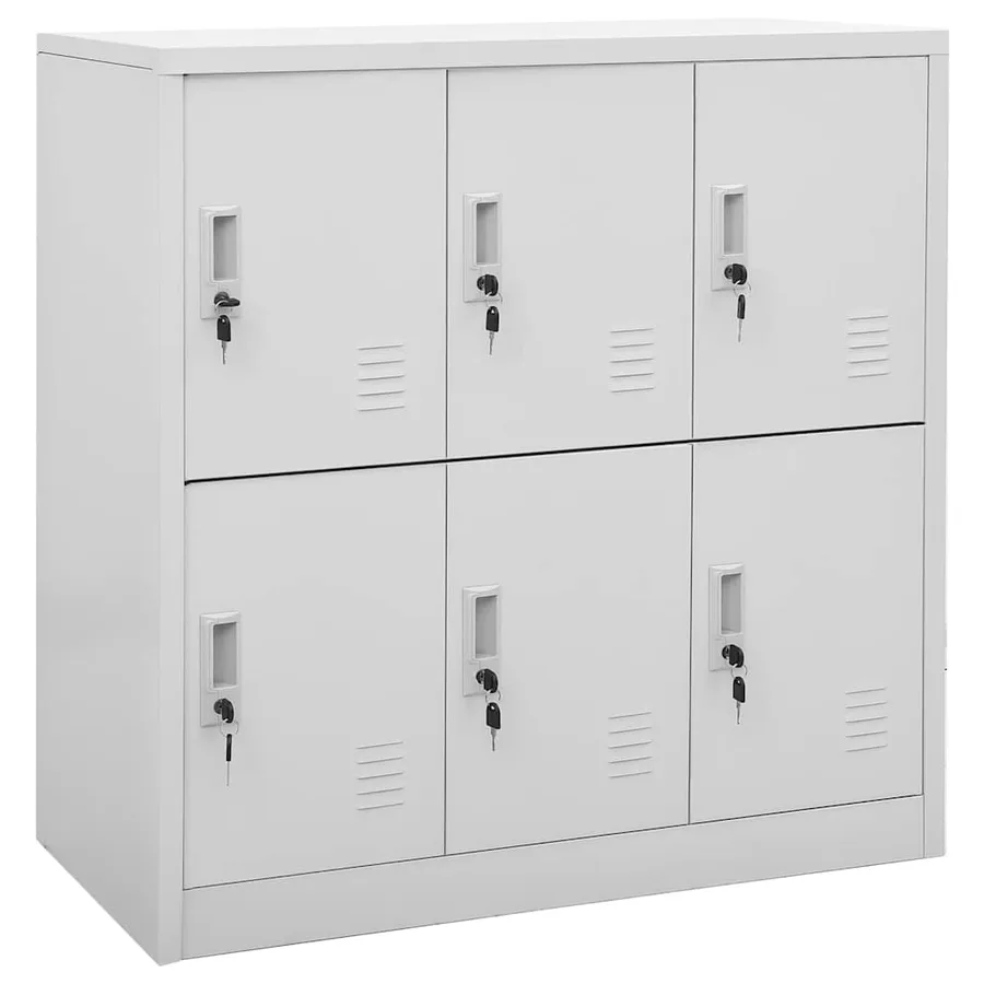Armoires à casiers 5 pcs Gris clair 90x45x92,5 cm Acier - 2