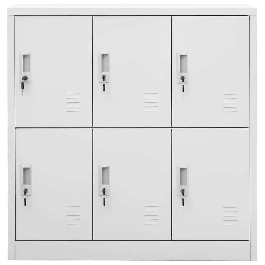 Armoires à casiers 5 pcs Gris clair 90x45x92,5 cm Acier - 3