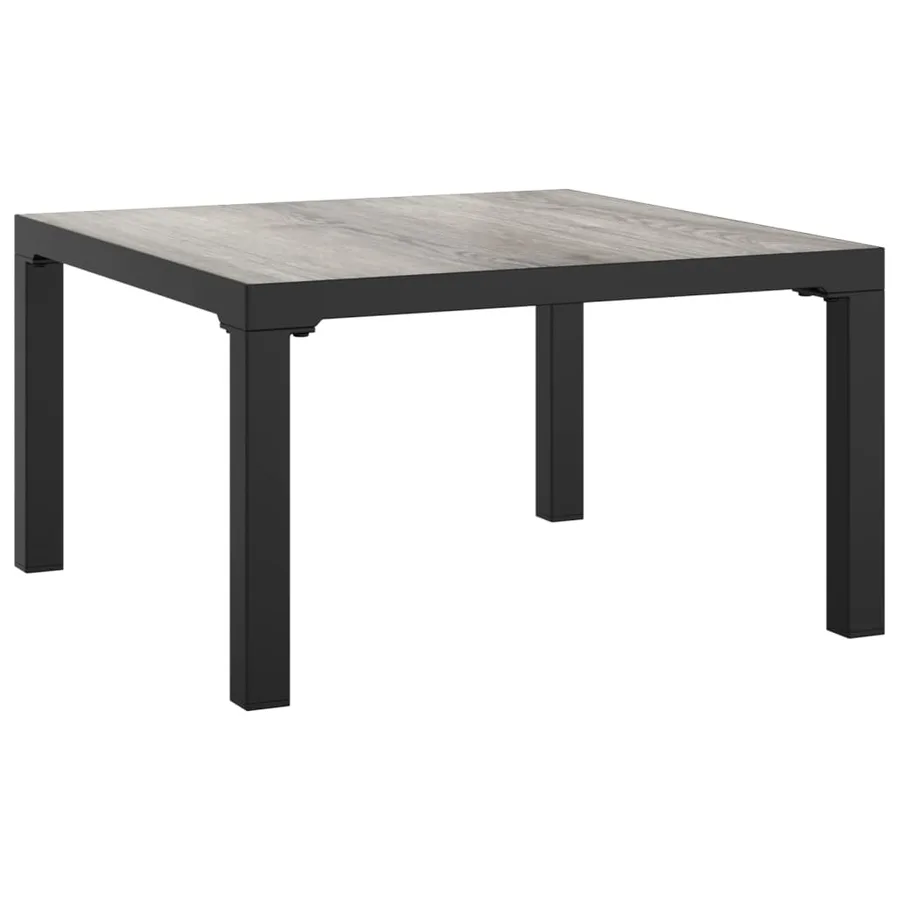 Salon de jardin 6 pcs noir et gris résine tressée - 9