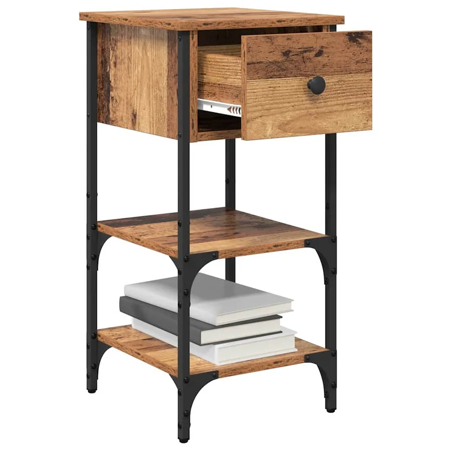 Cabinet de chevet Marron 33,5 x 36 x 70 cm Bois d’ingénierie - 3