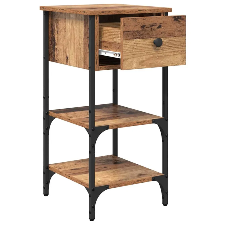 Cabinet de chevet Marron 33,5 x 36 x 70 cm Bois d’ingénierie - 5