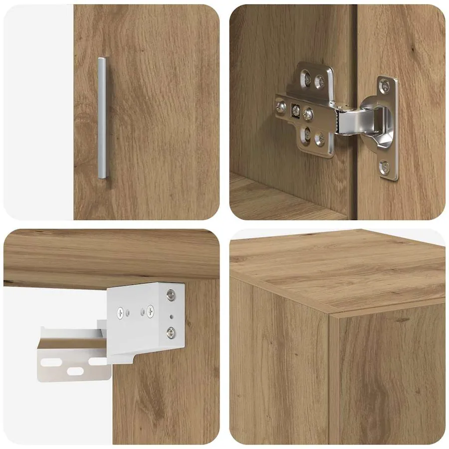 Armoire de rangement 2 pièces avec étagères 2 pcs - 10
