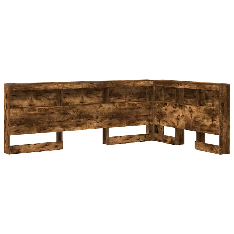 Tête de lit de rangement Chêne fumé 120 cm Bois d'ingénierie - 2