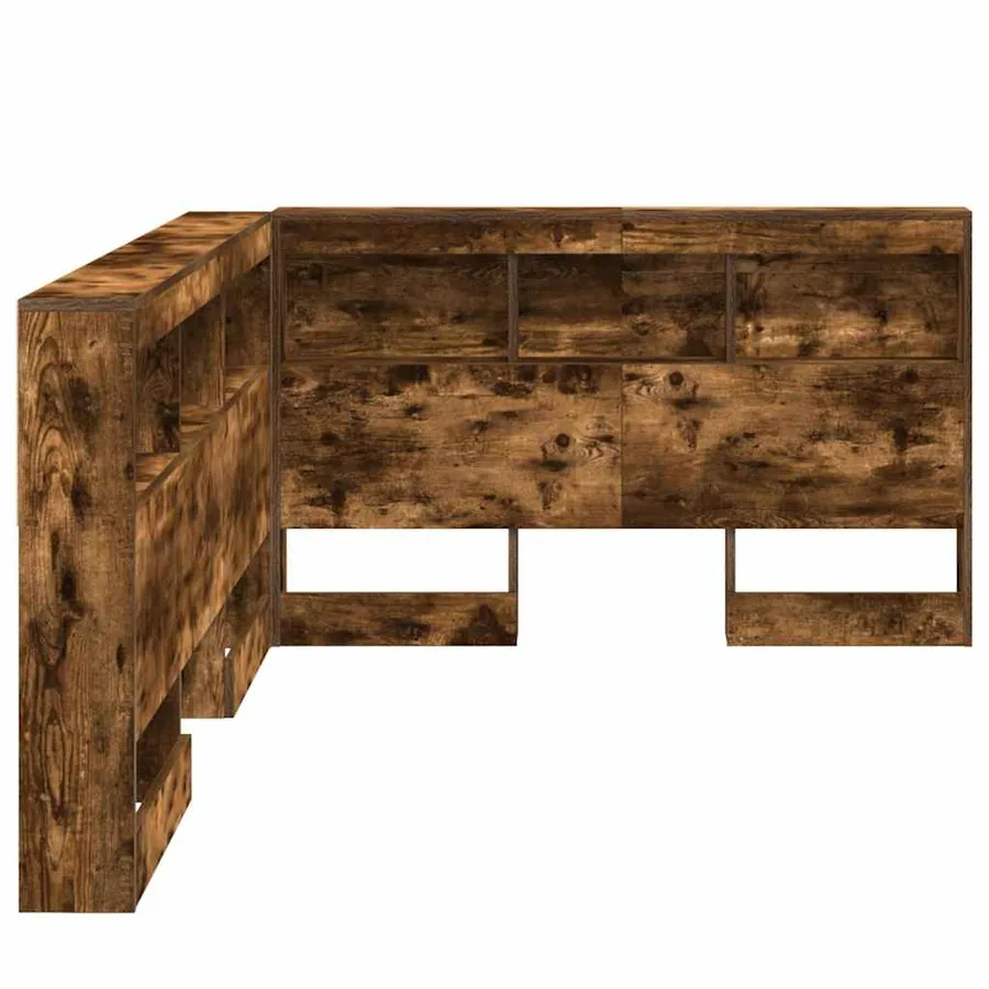 Tête de lit de rangement Chêne fumé 120 cm Bois d'ingénierie - 7
